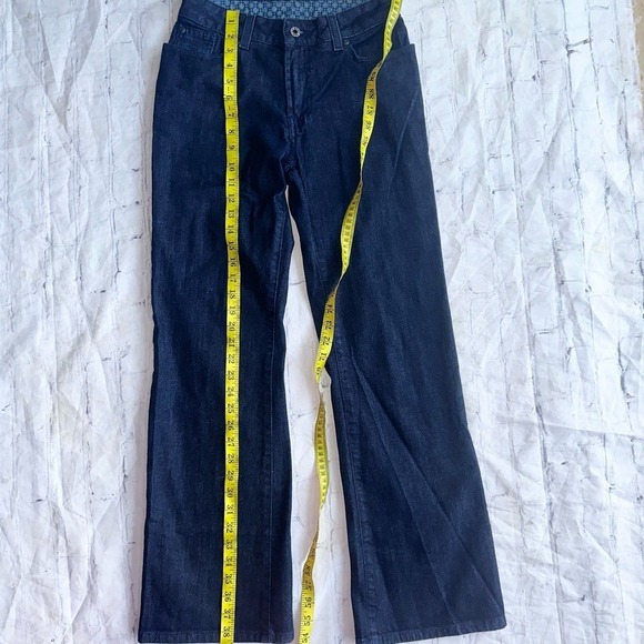 NWOT Women’s Size 4 Reg LL Bean Wide Leg Dark Wash Denim Jeans - Picture 6 of 8